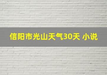 信阳市光山天气30天 小说